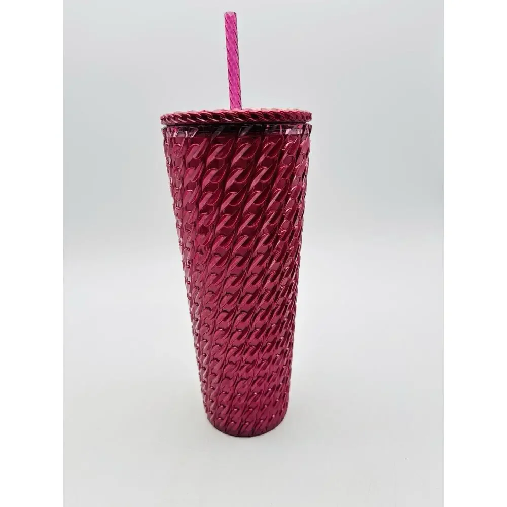 Starbucks 2024 Holiday Limited Edition Red Chain Cold Cup Tumbler 24oz NEW w/Tag